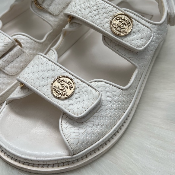 Chanel Dad Sandals white size 38 - Picture 2 of 11